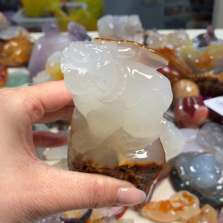 全***洗玛瑙/玉髓未镶嵌吊坠(不含链)