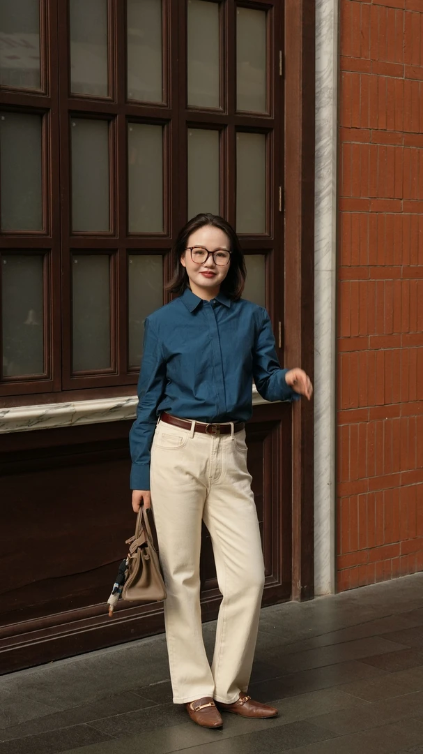 喵喵家 【B家御用面料】经典时尚百搭进口面料女翻领可做外套衬衫