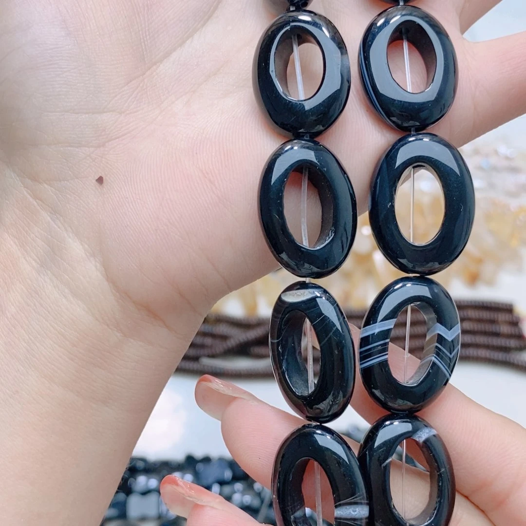 琉璃DIY椭圆圈随机一条装散珠