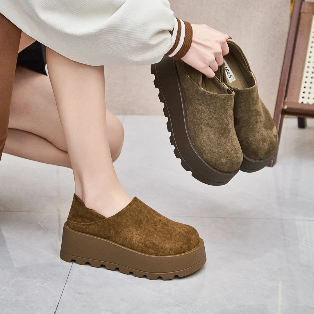 2025春季新款两穿厚底勃肯鞋舒适增高软底单女鞋MN51285