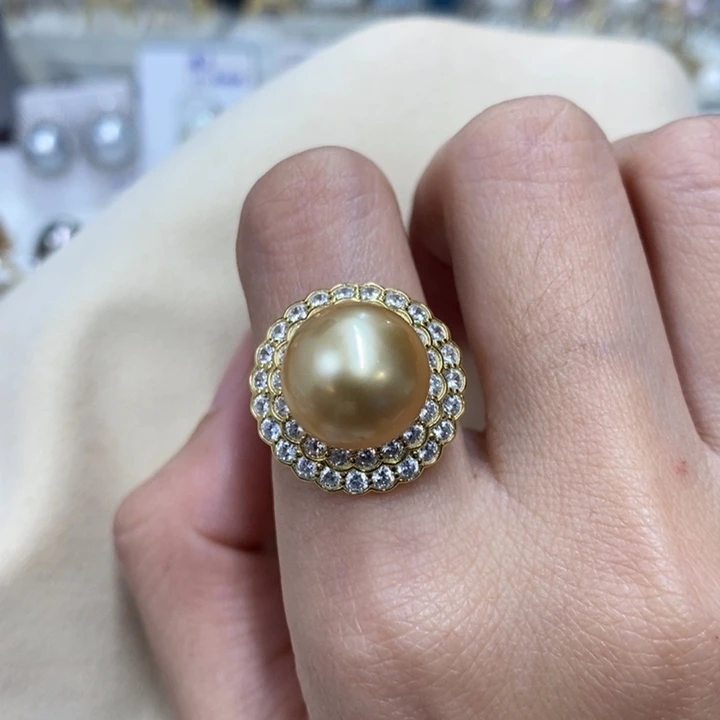 银S925镶嵌戒圈海水珍珠，链接9