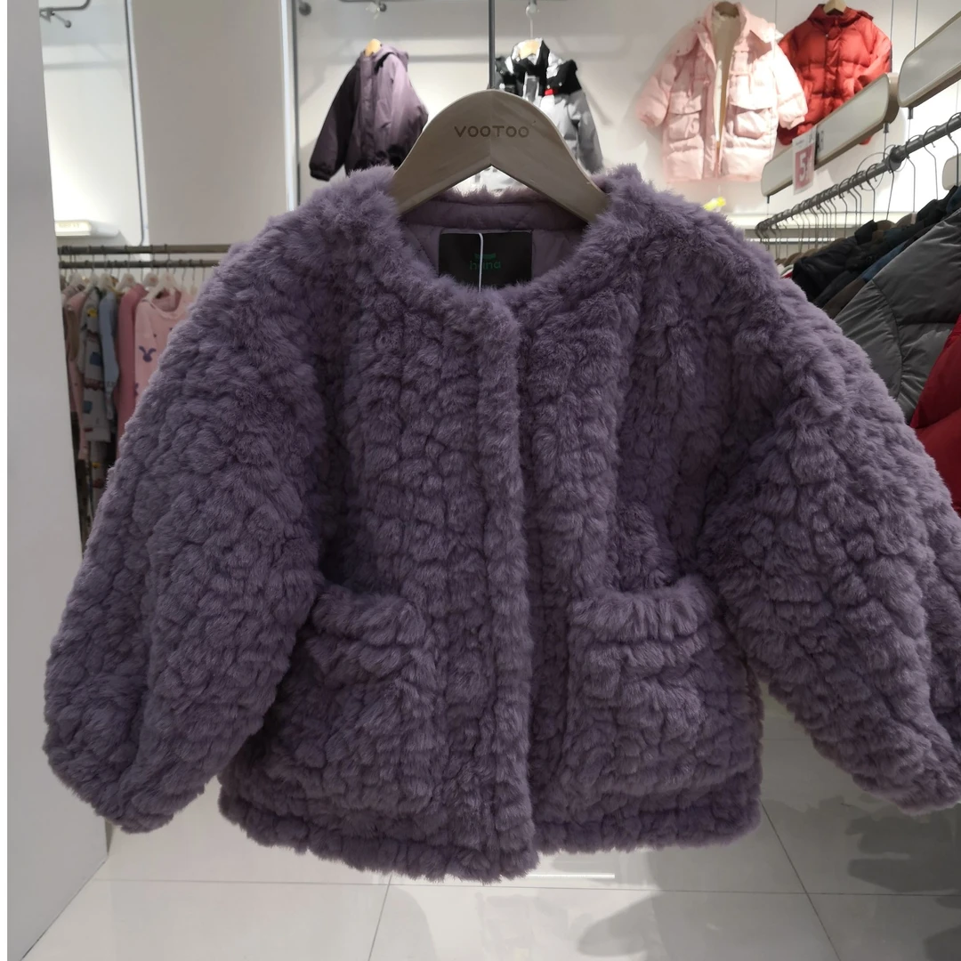 花田彩女小童仿皮草棉衣