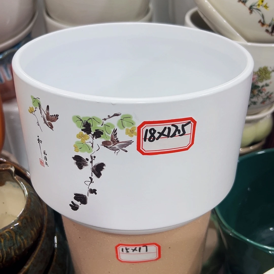 外贸尾单陶瓷花盆凑10米包邮