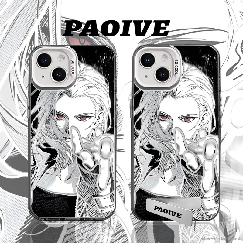 鹿野适用苹果华为vivoiPhone小米三星防摔彩银手机壳