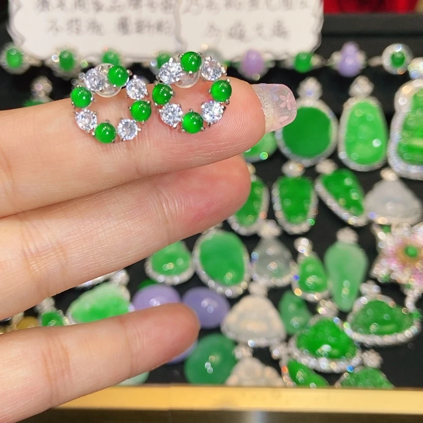 【闪购商品】未镶嵌翡翠耳饰天然翡翠