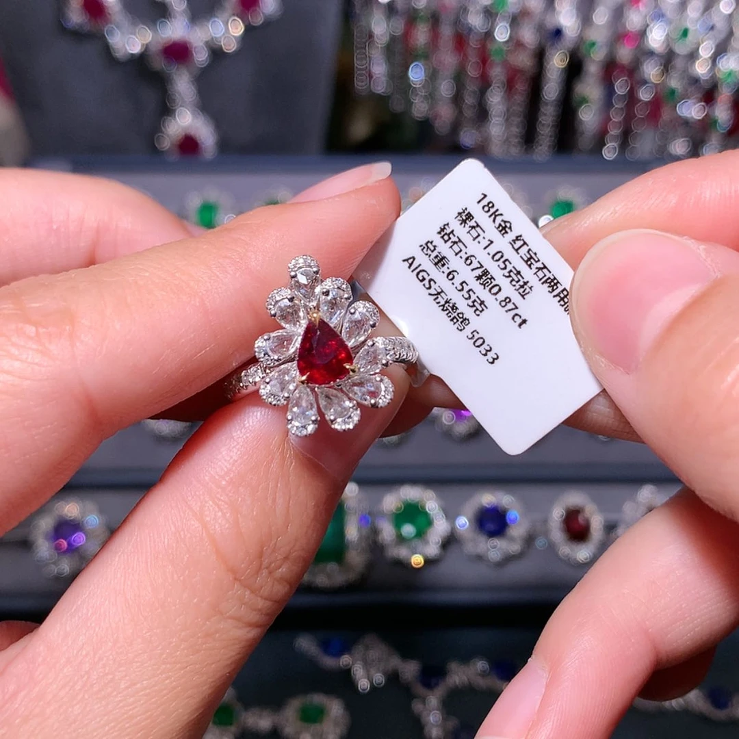 【闪购商品】红宝石戒指18K金镶嵌