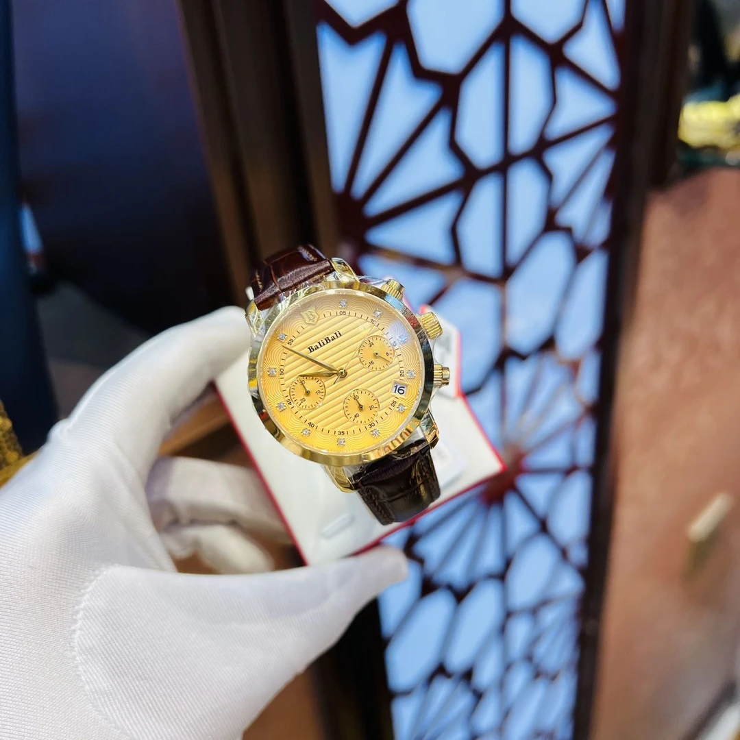 男士机芯防水金色镶钻夜光潮流手表自动机械