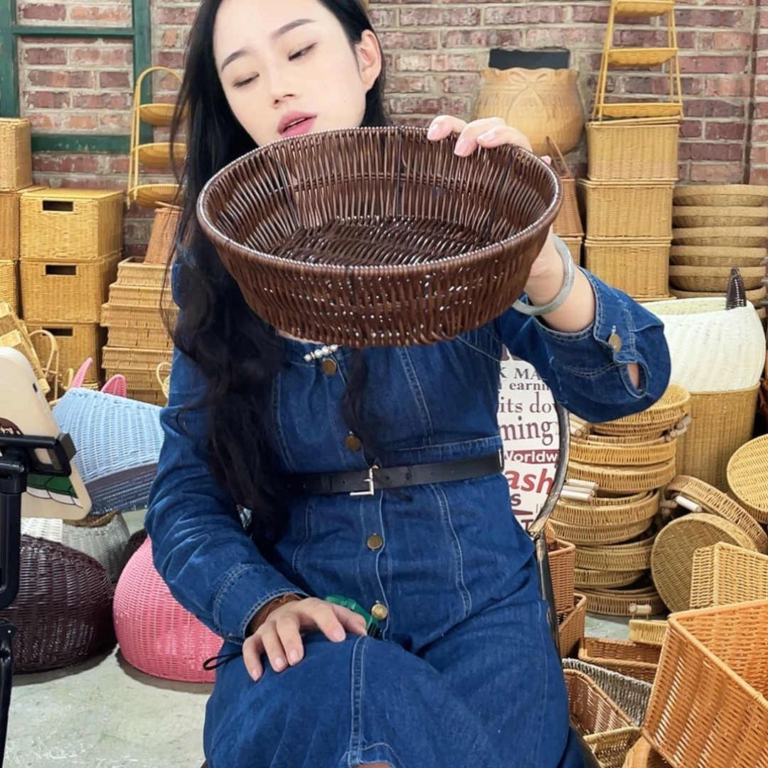 圆形水果盘零食小吃休闲盘