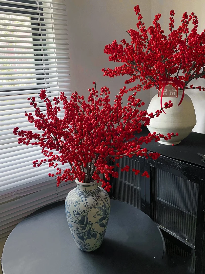 A级北美冬青年宵花10支鲜切60cm(干果掉果黑果正常情况介意慎拍）