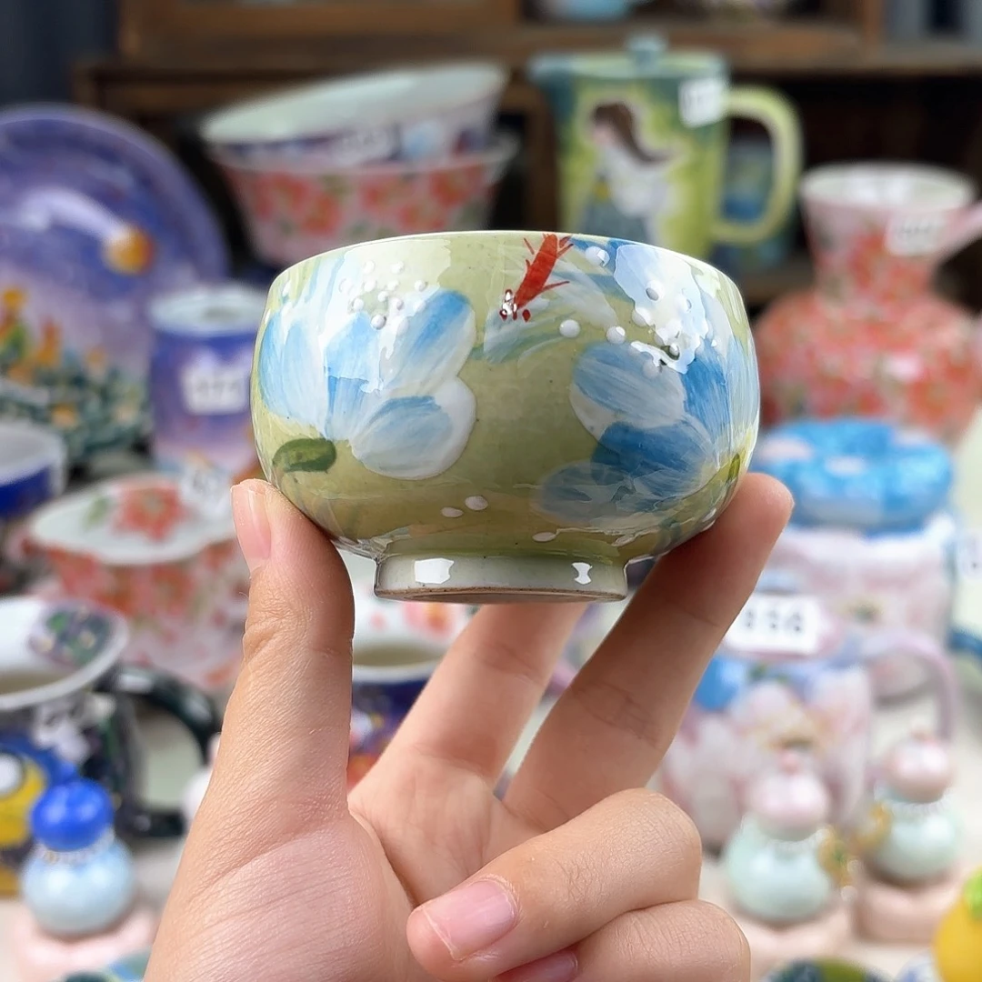 景德镇手绘高温釉下彩陶瓷茶具