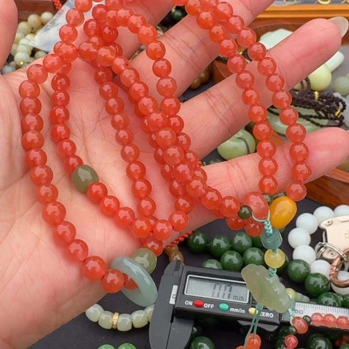 南红玛瑙未镶嵌颈饰卡5.5大学生