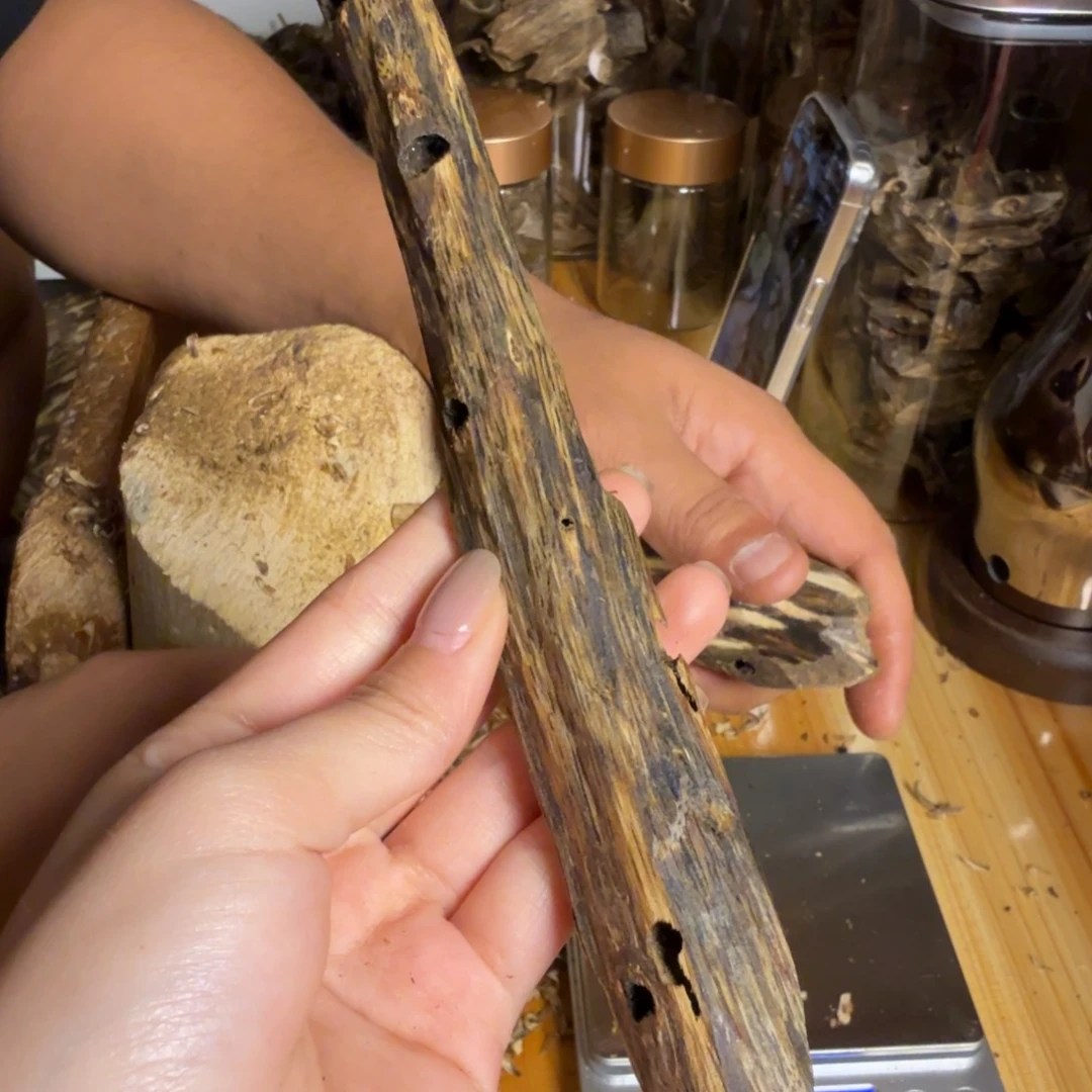 沉香奇楠沉香原料虫漏香31.9克