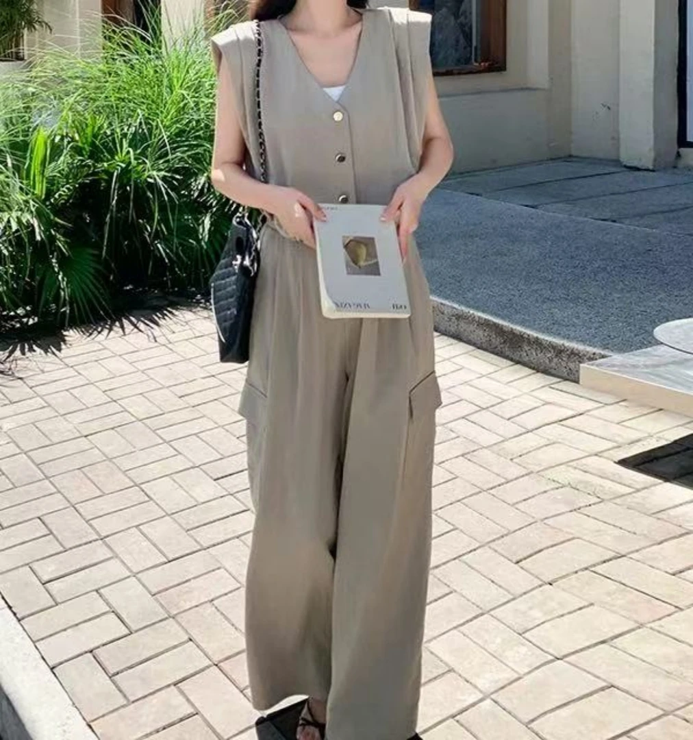 Manmi 欧货慵懒工装裤套装 25569（C7↓）