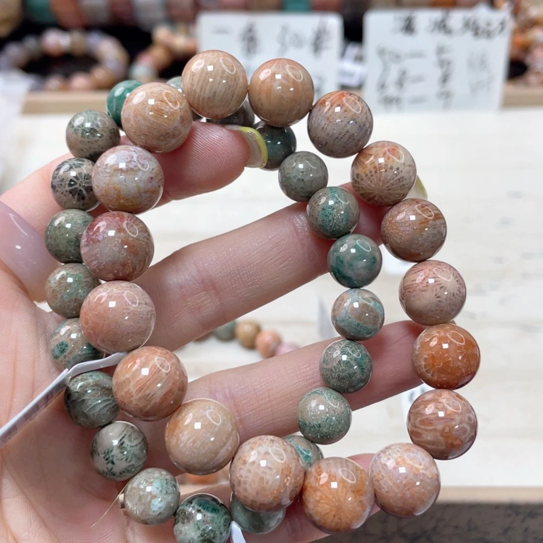 硅化珊瑚（珊瑚玉）手链未镶嵌Q**Y329