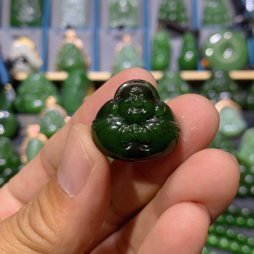 【闪购商品】和田玉吊坠(不含链)未镶嵌俄七红皮老料抱抱佛