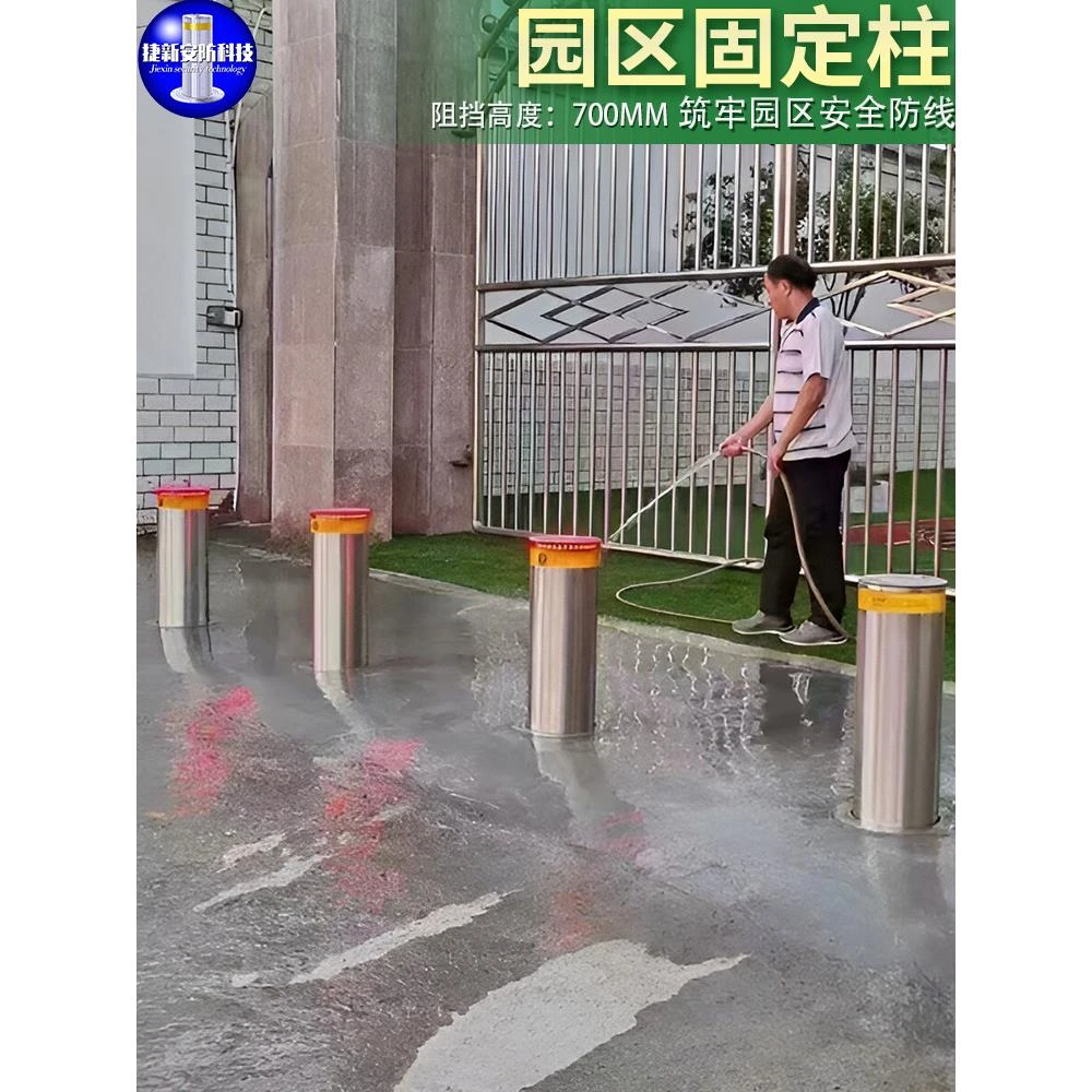 优选园固定柱阻挡高度防恐防撞柱园区加厚固定路障挡车柱隔离地桩