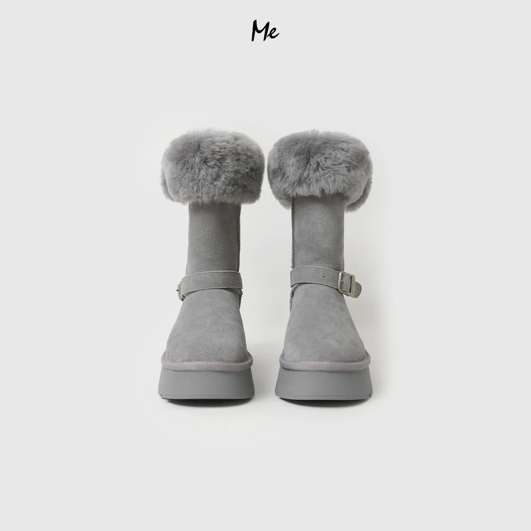 ME【骑士高筒雪地靴】磨砂感牛反绒内里加绒防滑高筒鞋子MEQA4309