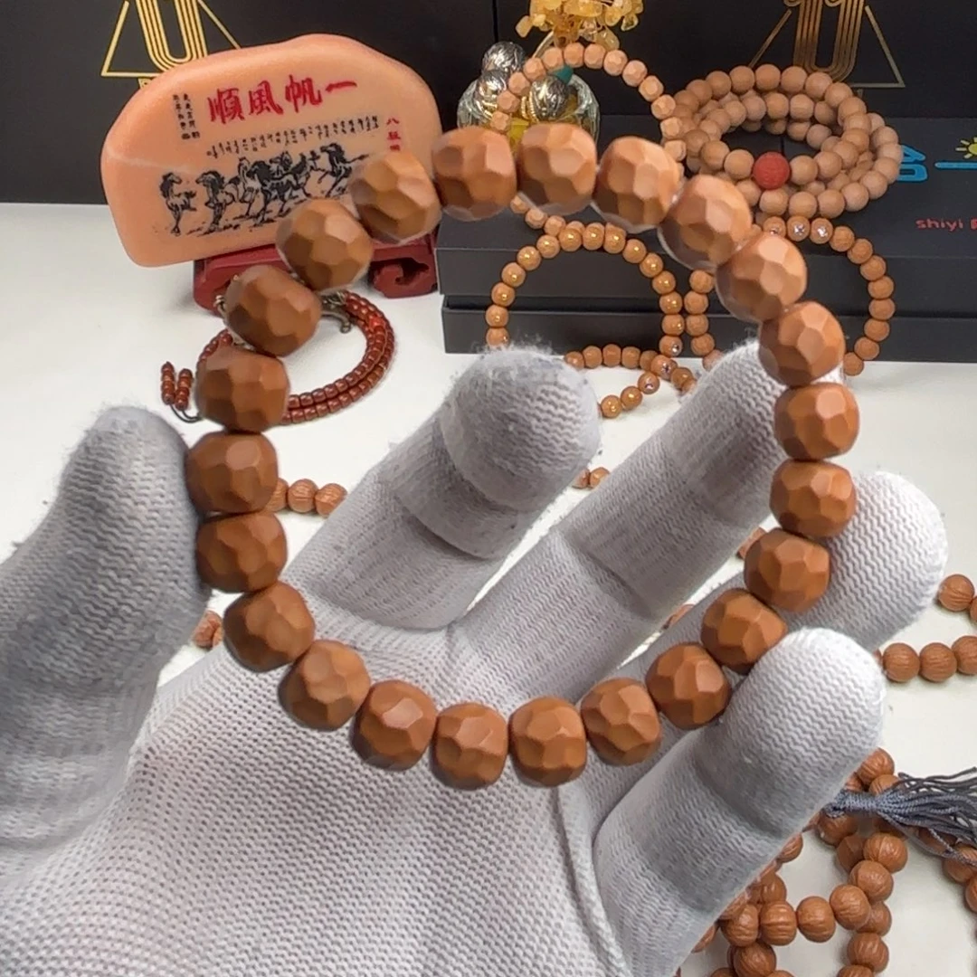 0***7手串猴头核桃黑金无相