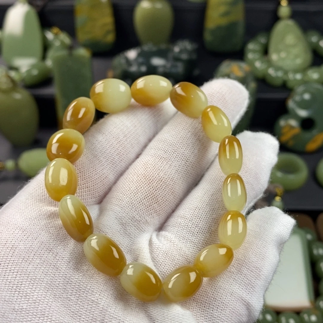 岫岩老玉（透闪石质玉）未镶嵌手链