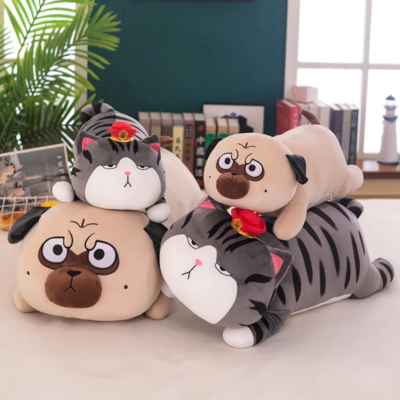 家用成人护颈枕可爱吾皇长条毛绒猫咪玩具趴版吾皇趴版巴扎嘿A类