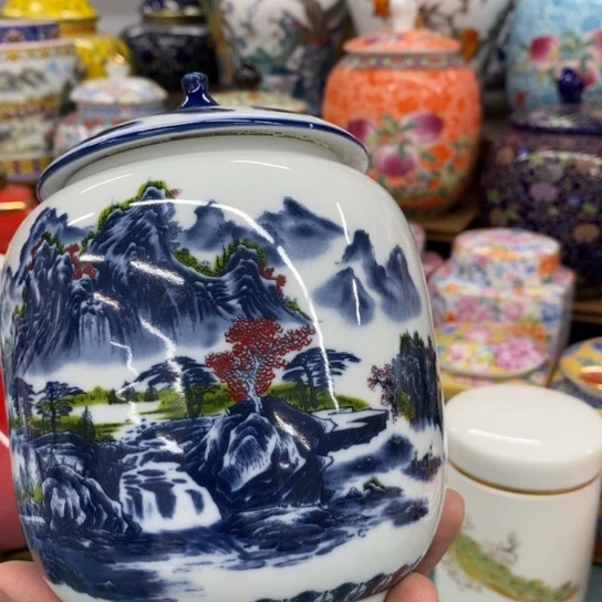 瓷片陶瓷茶叶罐密封罐