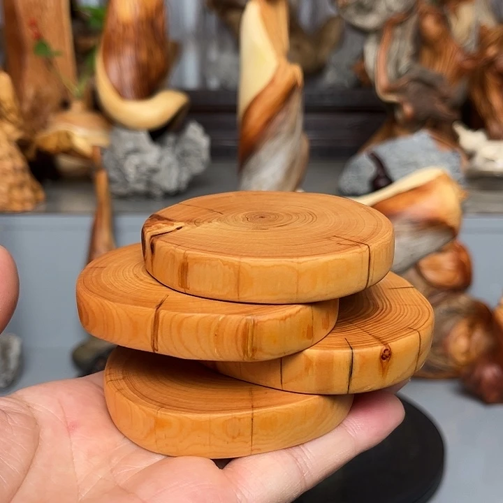 柏木（崖柏）崖柏杯垫垫子四个