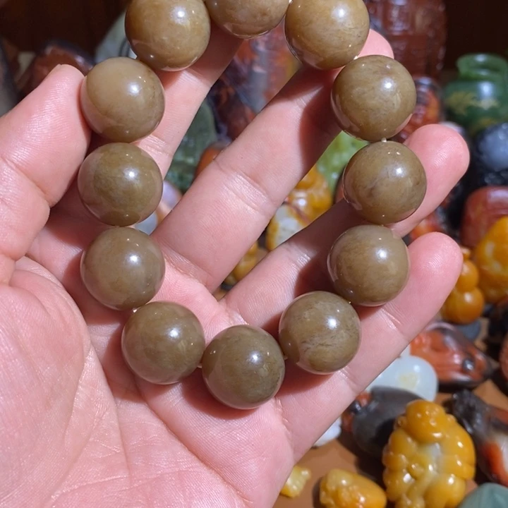 手链未镶嵌和田玉（糖玉）