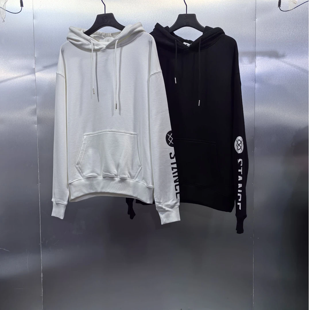 X01-DC24001-STA(加绒)秋冬季手臂印花时尚连帽卫衣