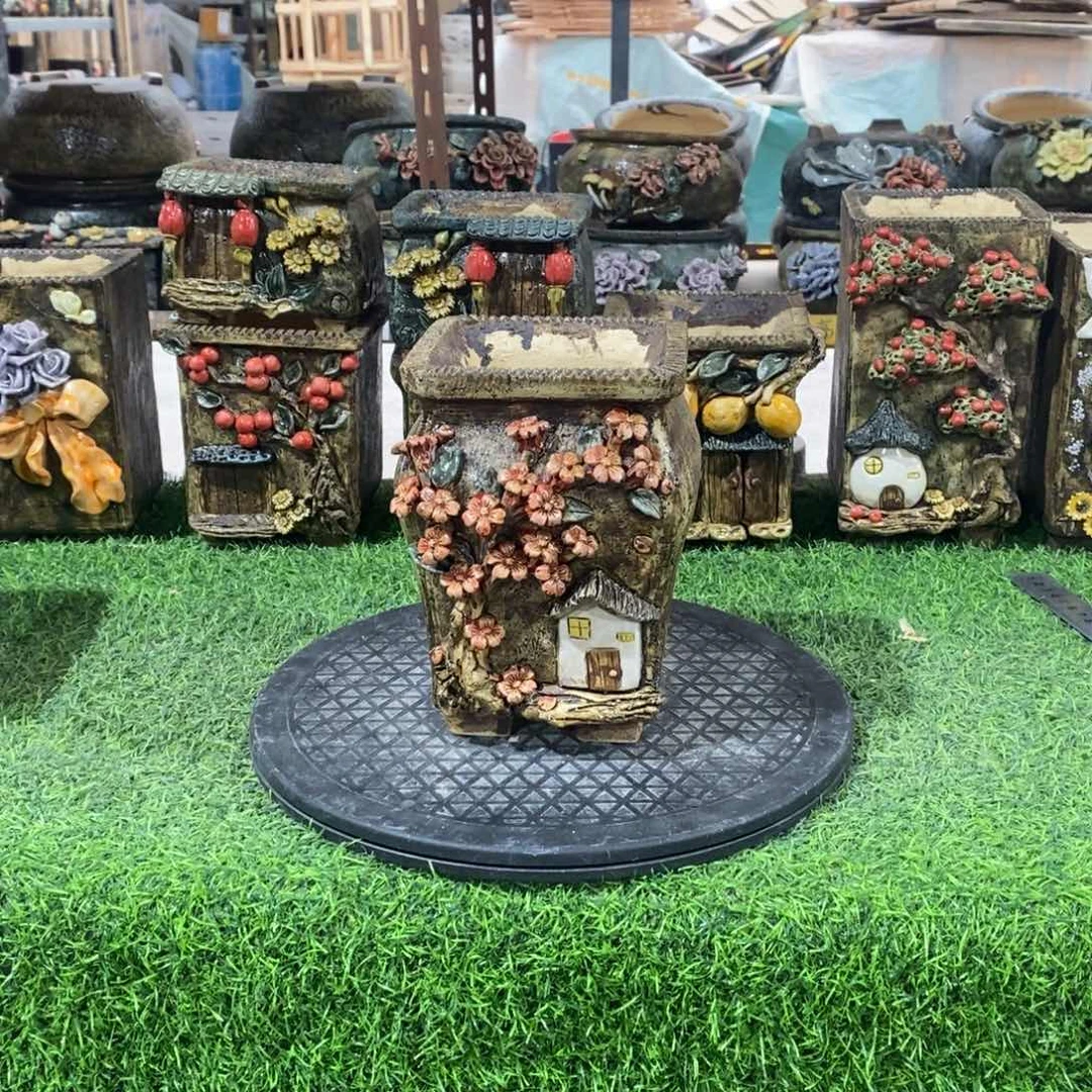 红陶青藤花器多肉花盆