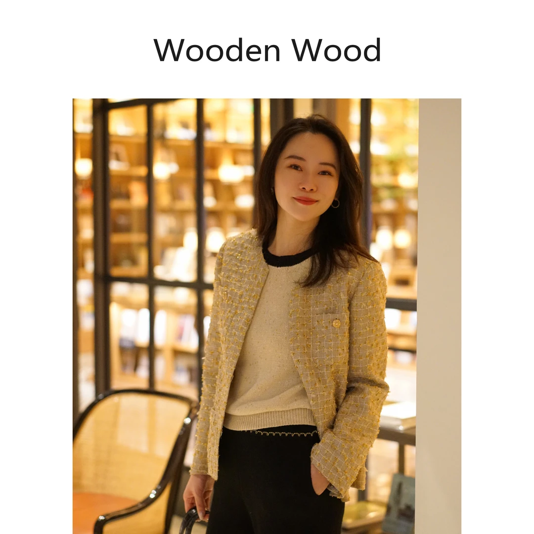 Wooden Wood“秋意浓情”小香同源沙线气质小众设计外套秋女W23441