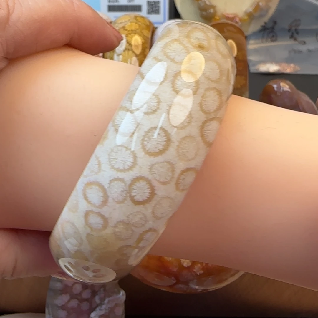 硅化珊瑚（珊瑚玉）未镶嵌手镯58-60圈200