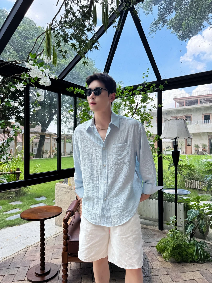 『极简高级 亚麻亲肤』夏日休闲风棉麻混纺百搭极简通勤长袖衬衫