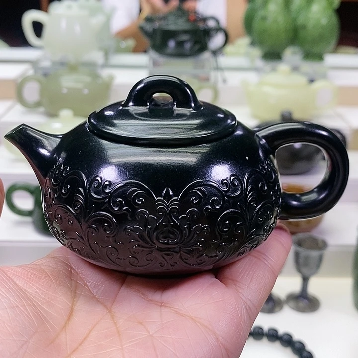 未镶嵌和田玉挂件茶壶180ml