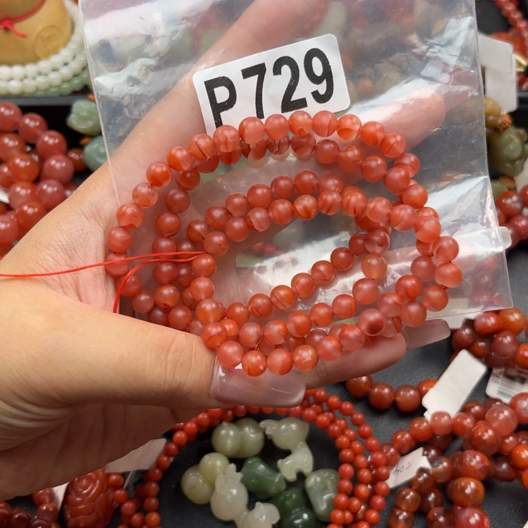 手链未镶嵌南红玛瑙6*