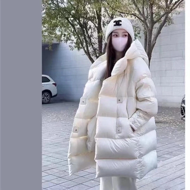 【张老板】中长款外套女冬2024韩版新国标90白鸭羽绒服外套68F21
