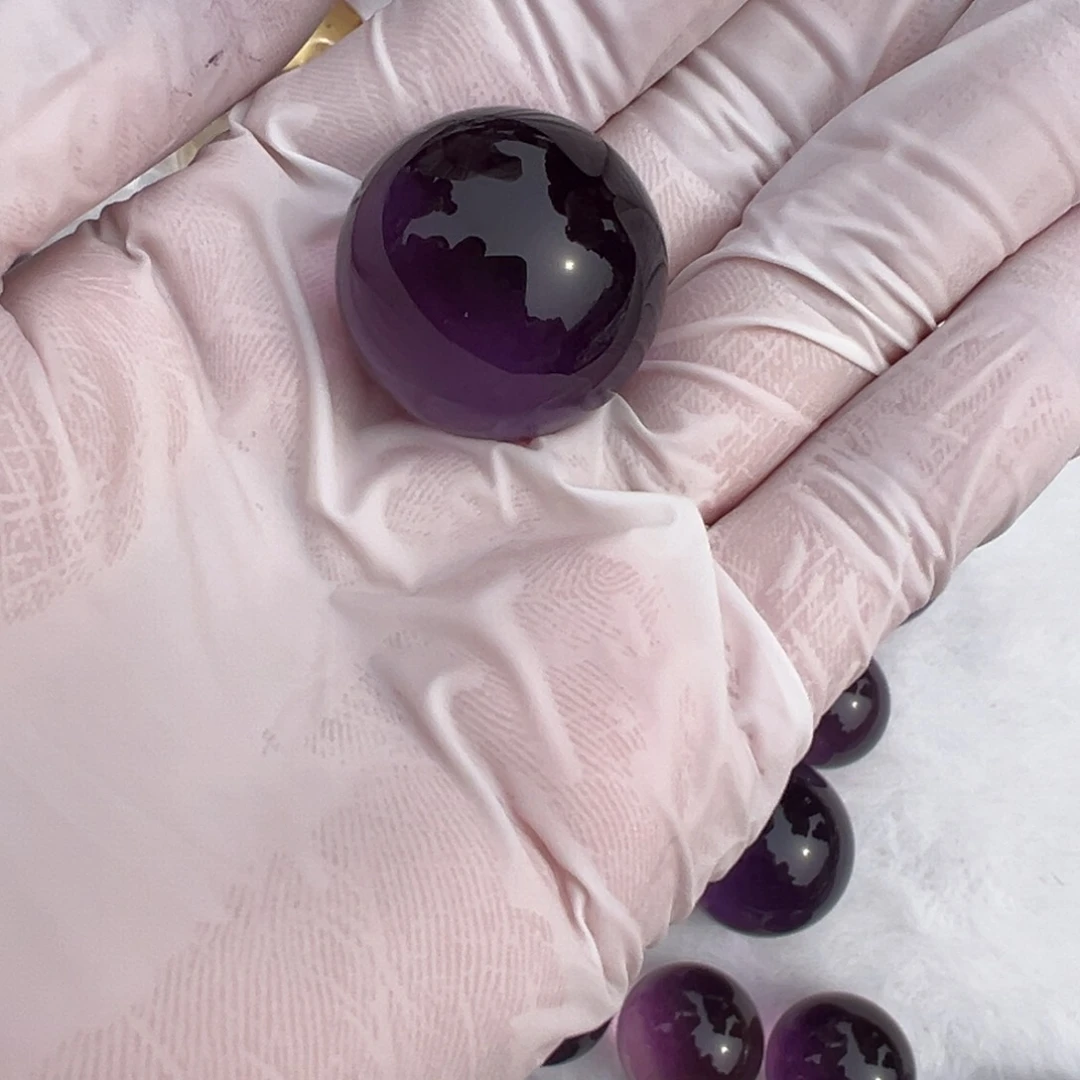 紫晶紫水单珠22.6mm打孔定制不退换未镶嵌小*苏