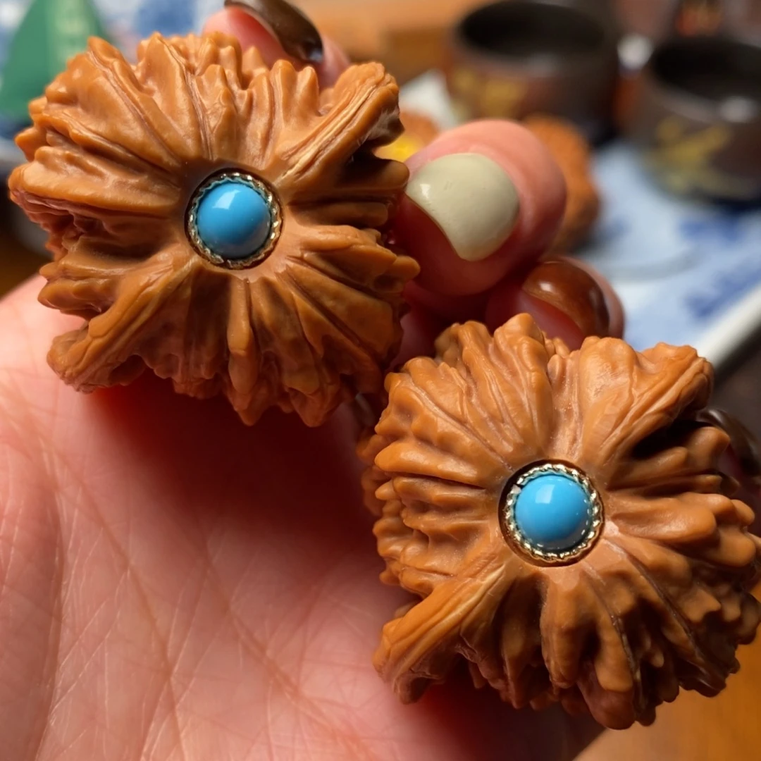 把件文玩核桃40尺寸四座楼