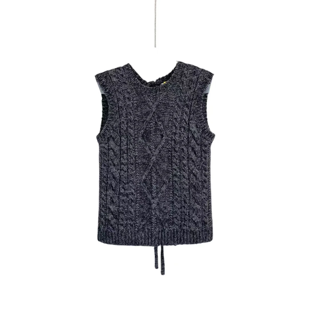 99新 DIOR/迪奥  xw024 山羊绒 针织背心毛衣 34码