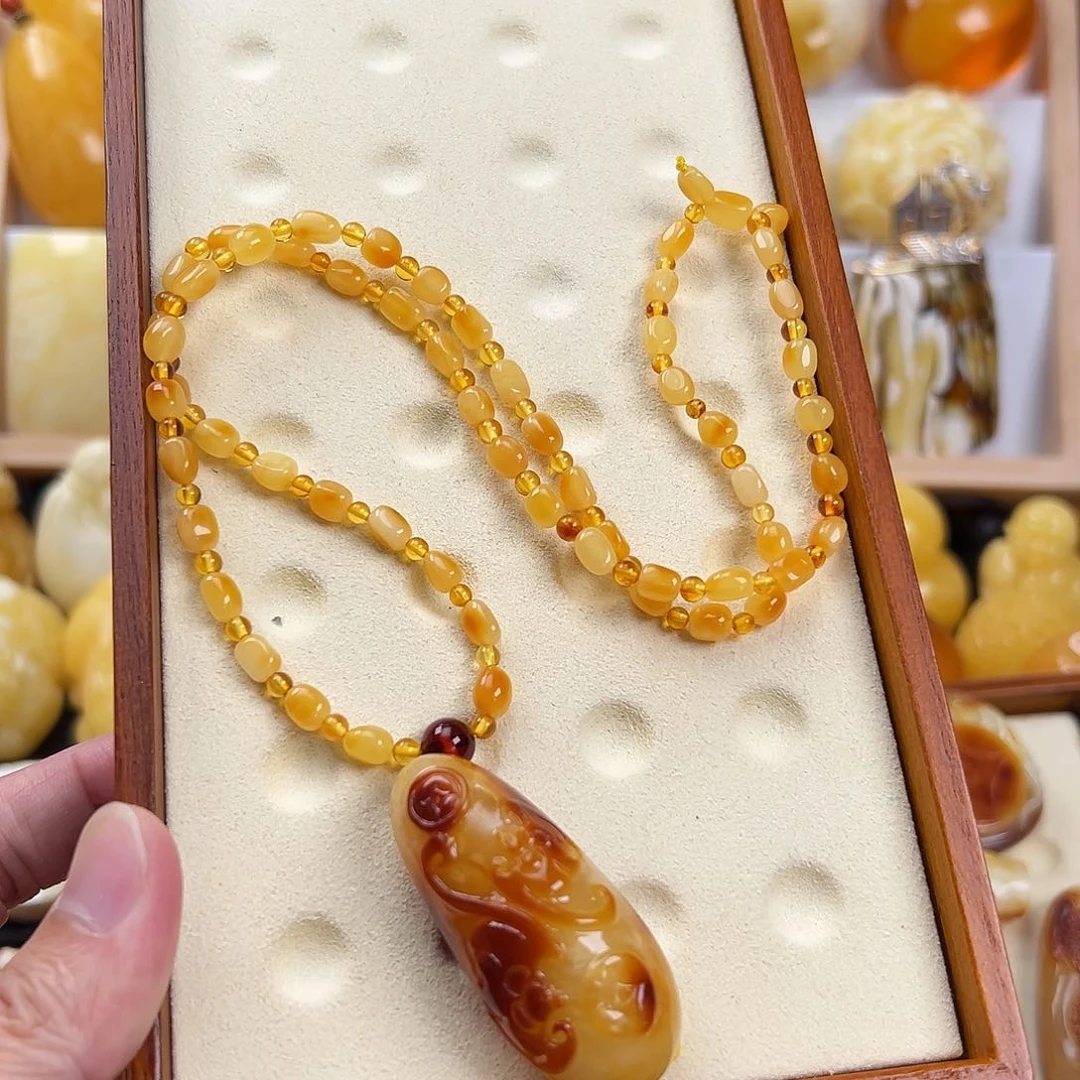 蜜蜡颈饰未镶嵌蜜蜡