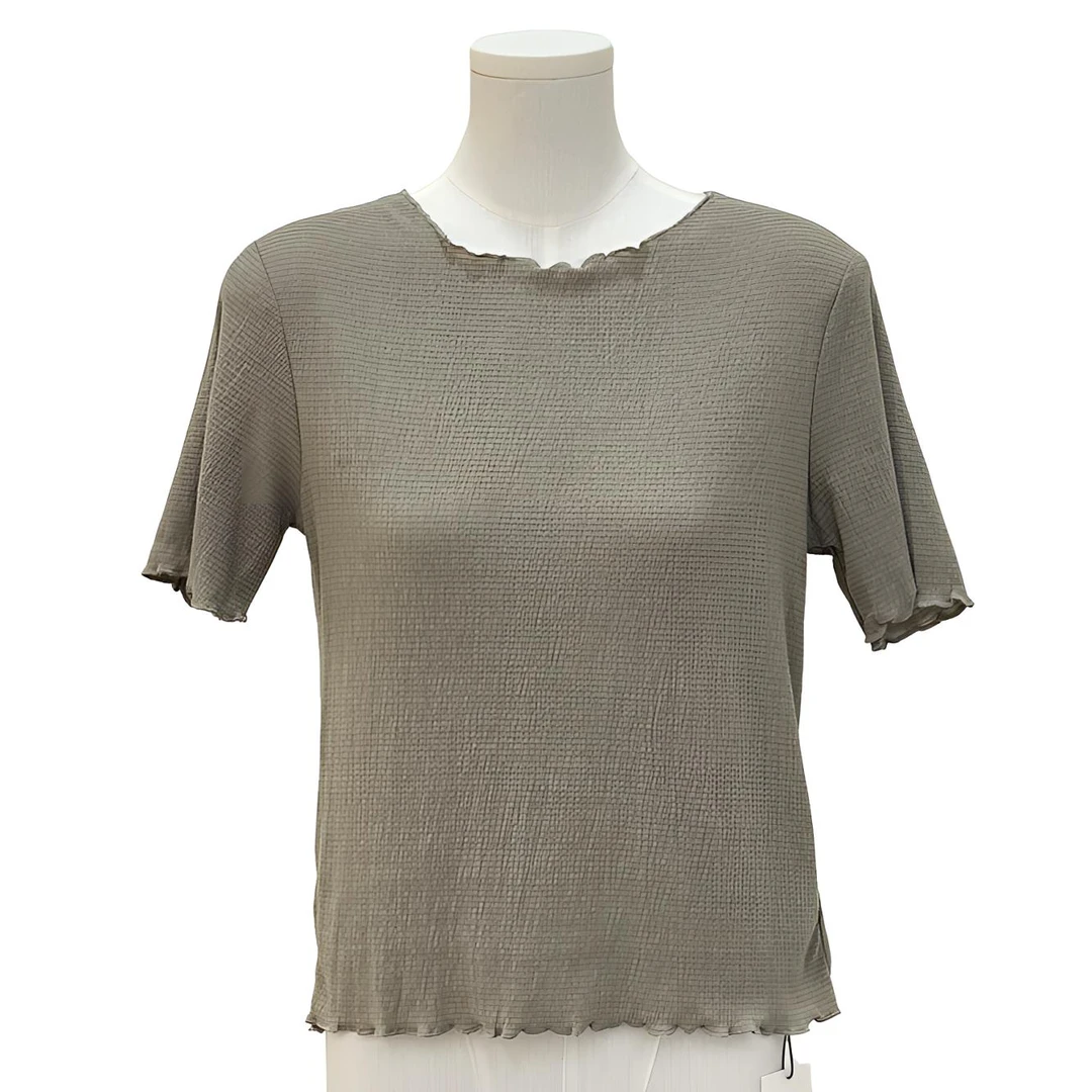 【韩系木耳边T恤】JINJIN·韩系简约百搭温柔舒适木耳边女士T恤1060