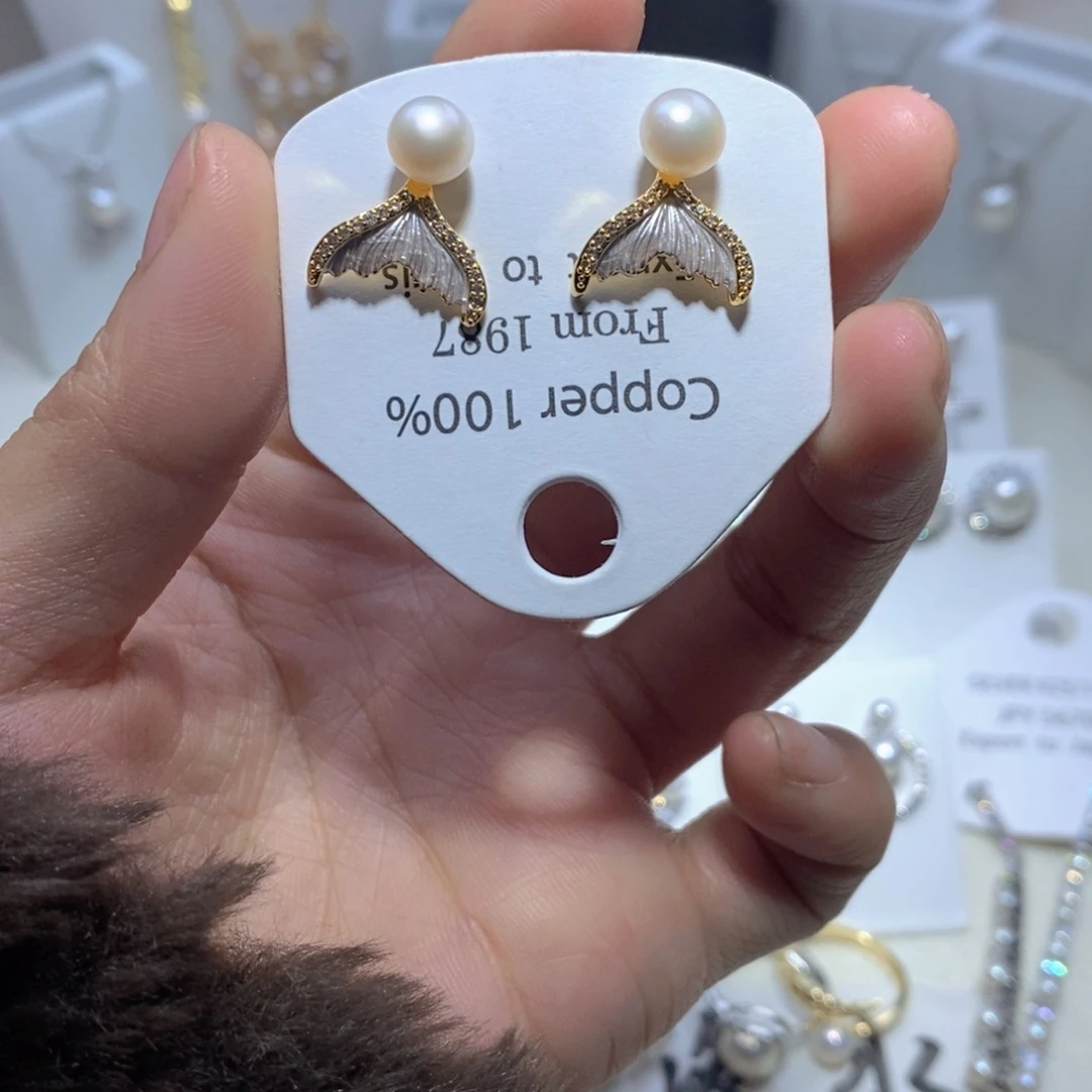 淡水珍珠未镶嵌耳坠