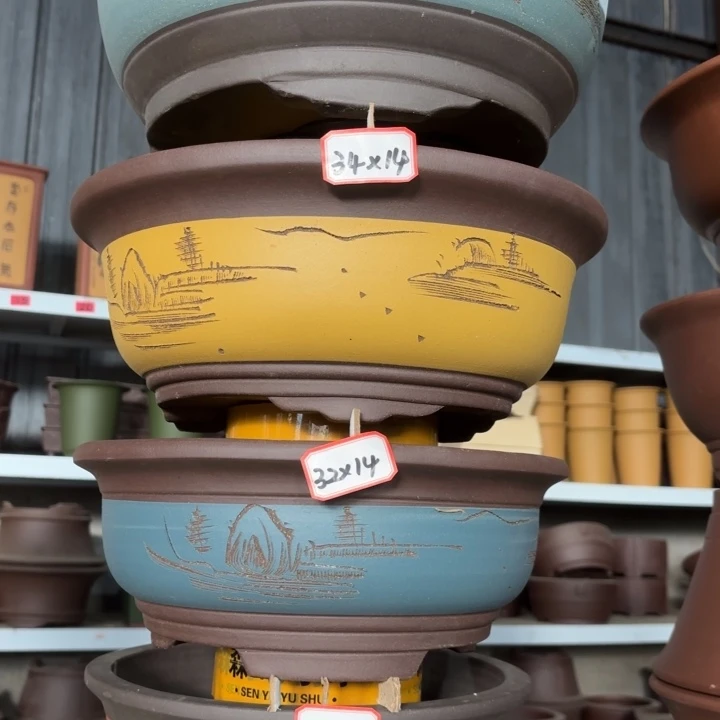 紫砂花盆100-4。