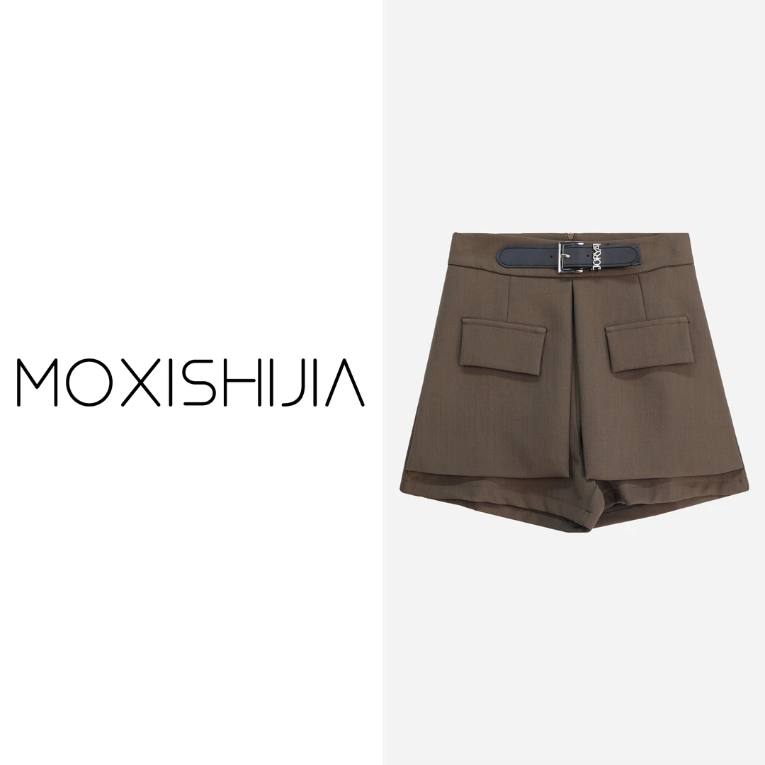 S春季新款气质显瘦拼接短裤设计感百搭裤子X26957