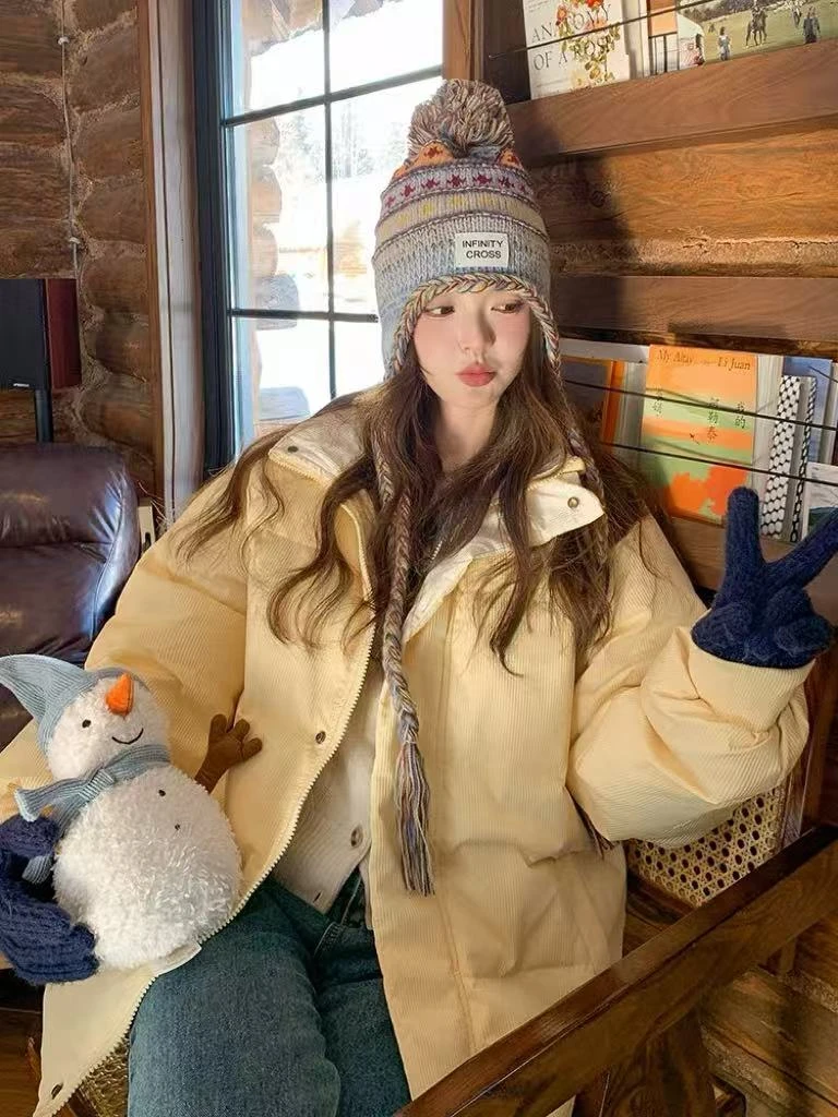 0324  M洋气减龄羽绒服女2024冬季新款立领白鸭绒外套8202