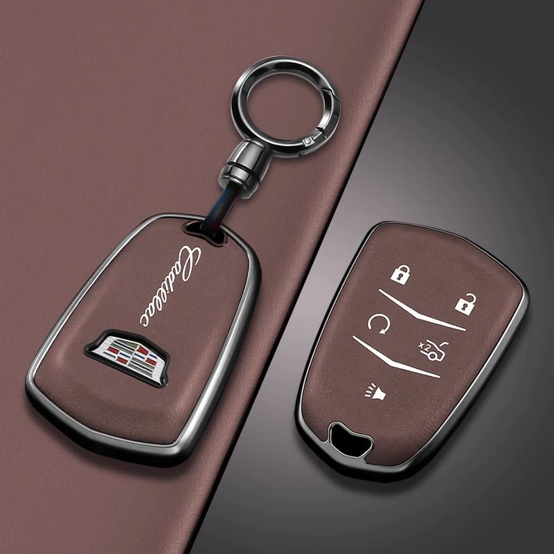 适用凯迪拉克xt5钥匙套高级感ct5真皮xt4车xts扣25款ct6壳atsl包