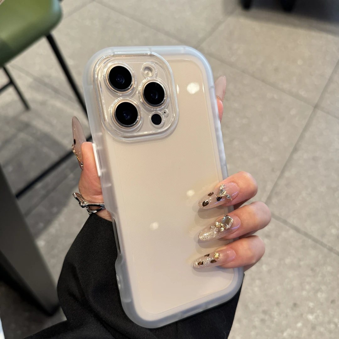 简约加厚防摔气囊适用16苹果手机壳iPhone15promax个性14硅胶13软