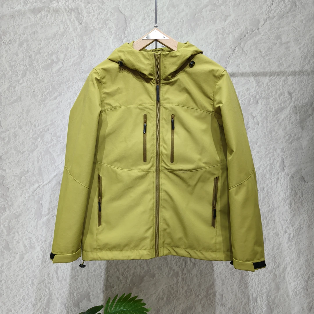 2025秋季爆款常规款男士原色夹克修身型春秋男装散口袖连帽外套