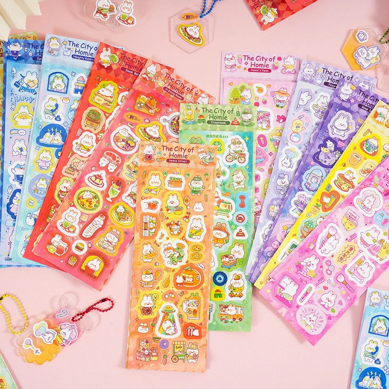 【意鸟】The City of Homie系列平张闪膜咕卡贴纸防水耐磨不干胶