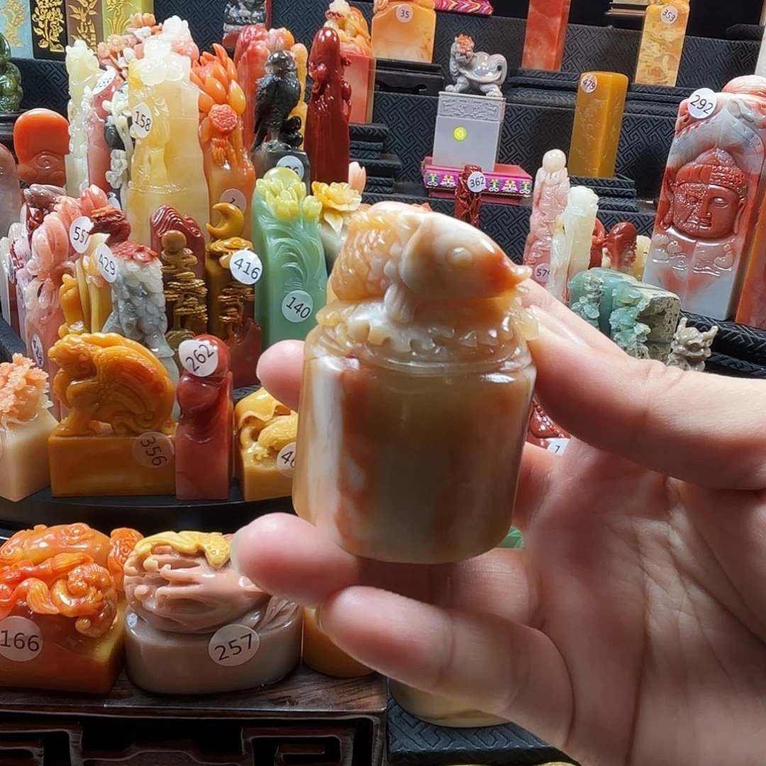 寿山石印石如鱼得水