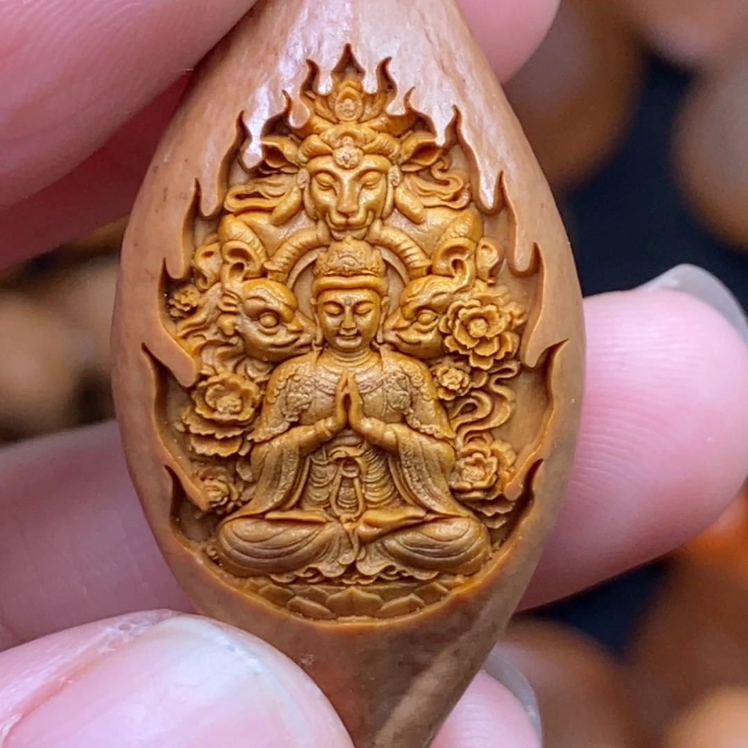 菩提籽类橄榄猴头核桃雕刻手串手链项链吊坠